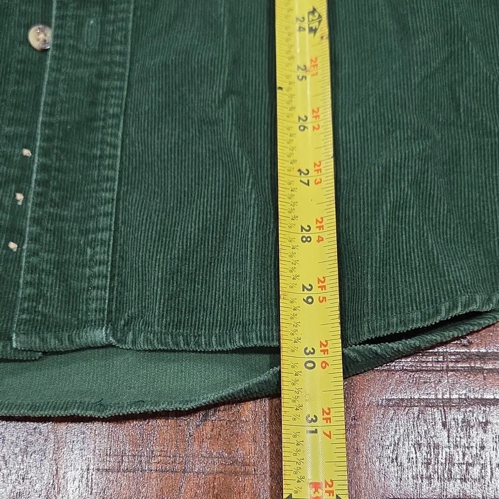 Vintage Disney Tigger Green Corduroy Button-Up Shirt - Picture 5 of 6
